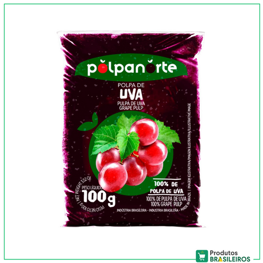 Polpa de Uva POLPA NORTE - 100g - Produtos Brasileiros