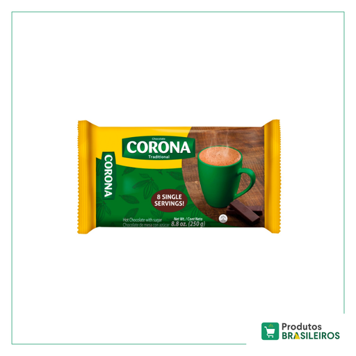 Achocolatado / Chocolate de Mesa com Azúcar CORONA 250g - Produtos Brasileiros