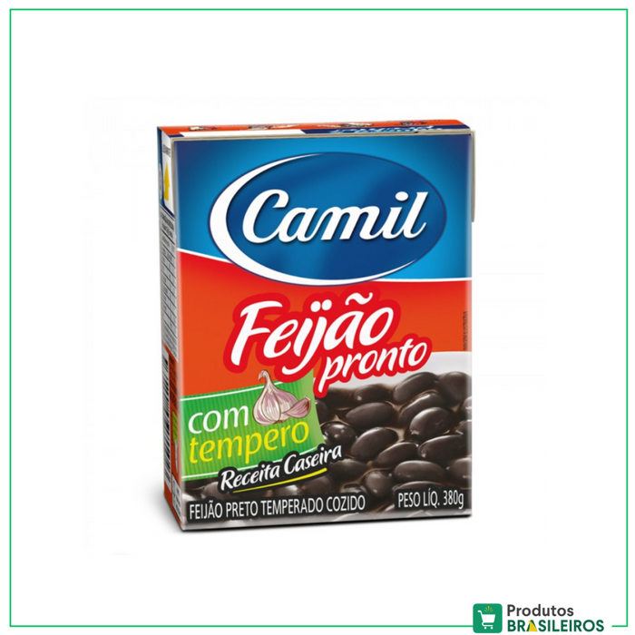 Feijao Preto Pronto Com Tempero CAMIL - 380g - Produtos Brasileiros