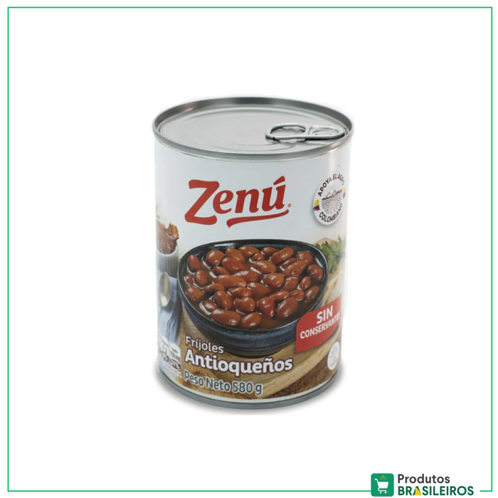 Frijoles Antioquenos em Lata ZENÚ - 580g - Produtos Brasileiros