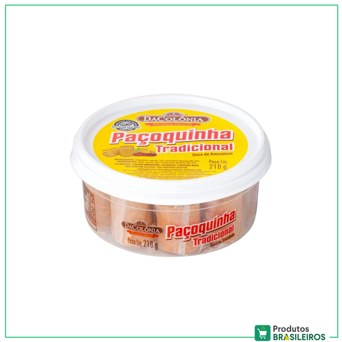 Paçoquinha Tradicional em Rolha DACOLONIA - 210g - Produtos Brasileiros
