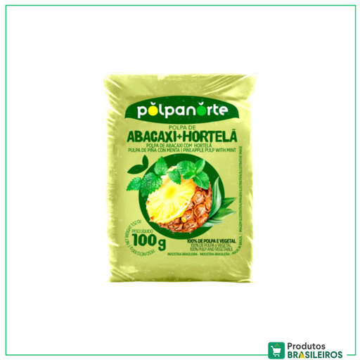 Polpa de Abacaxi e Hortelã POLPA NORTE - 100g - Produtos Brasileiros