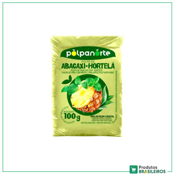 Polpa de Abacaxi e Hortelã POLPA NORTE - 100g - Produtos Brasileiros