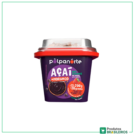 Acai c/  Morango e Granola POLPA NORTE - 220g - Produtos Brasileiros