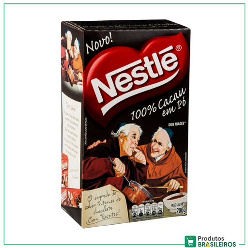 Chocolate em Pó do Padre NESTLE 100% Cacau - 200g - Produtos Brasileiros
