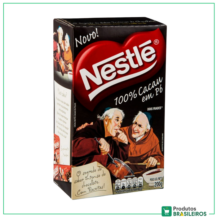 Chocolate em Pó do Padre NESTLE 100% Cacau - 200g - Produtos Brasileiros