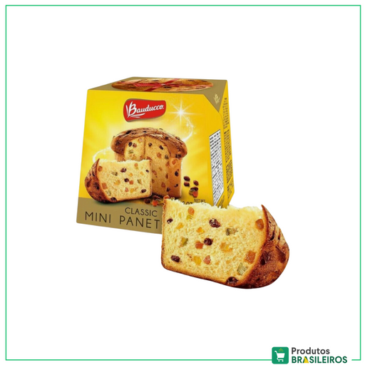 Mini Panettone Clássico com Fruta / Classic Mini Panettone with Fruit BAUDUCCO - 80g - Produtos Brasileiros