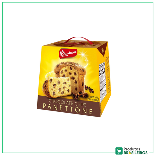 Panettone Chocolate Chips / Chocolate Chips Panettone BAUDUCCO - 454g - Produtos Brasileiros