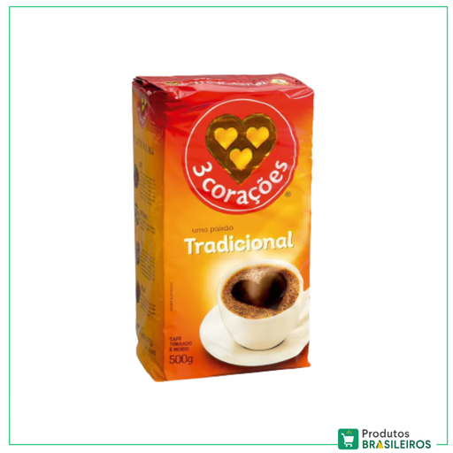 Café Tradicional / Traditional Cofee 3 CORAÇÕES - 500g - Produtos Brasileiros
