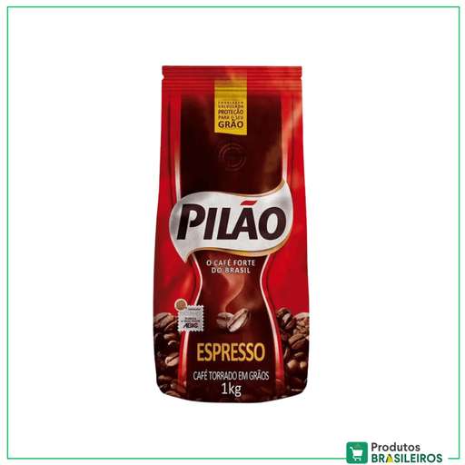 Café Torrado em Grãos / Toasted Coffee Beans PILÃO - 1Kg - Produtos Brasileiros