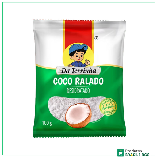 Coco Ralado Desidratado / Dehydrated Shredded Coconut DA TERRINHA - 100g - Produtos Brasileiros