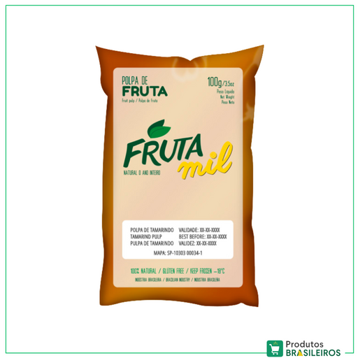 Polpa de Tamarindo / Tamarind Pulp FRUTAMIL - 100g - Produtos Brasileiros