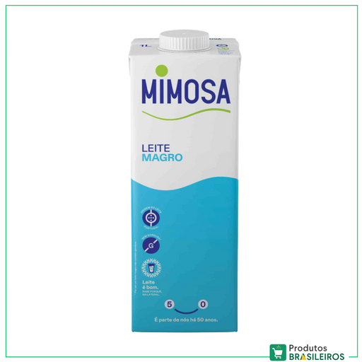 Leite Magro / Skimmed Milk MIMOSA - 1L - Produtos Brasileiros