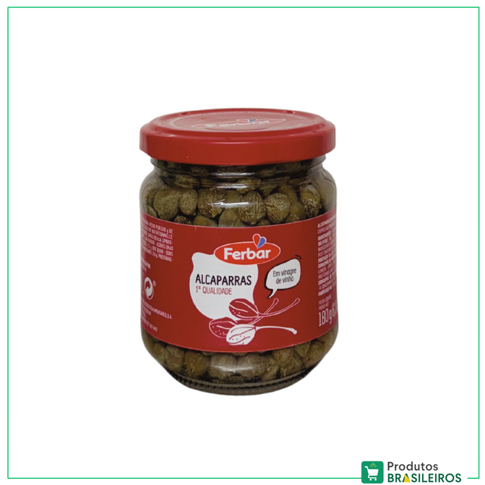 Alcaparras em Vinagre / Capers in Vinegar FERBAR - 180g - Produtos Brasileiros