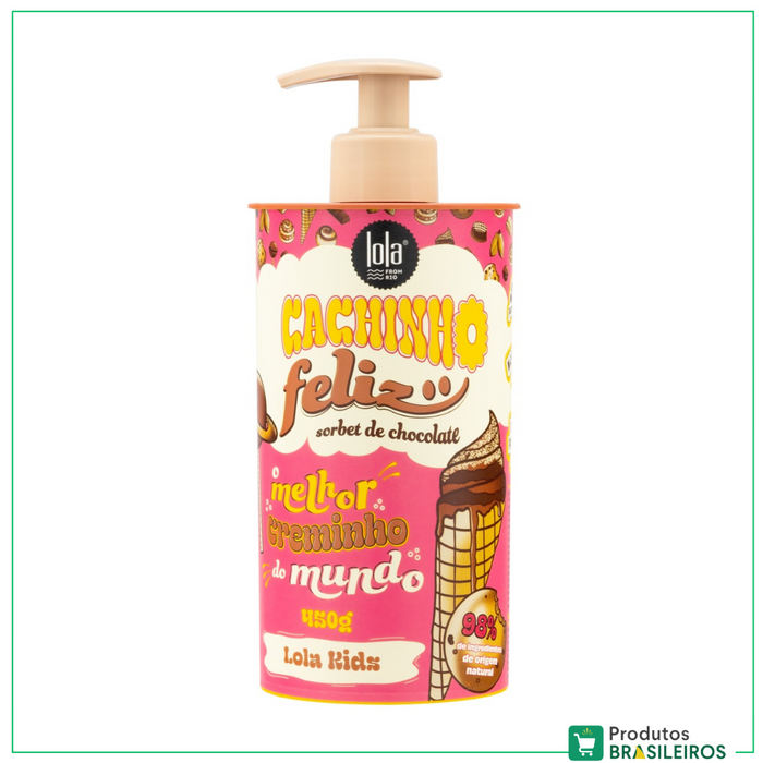 Creme de Pentear Kids Sorbet de Chocolate / Kids Detangling Hair Cream LOLA - 450g - Produtos Brasileiros