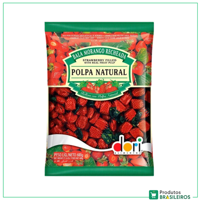 Bala de Morango / Strawberry Sweet DORI - 600g - Produtos Brasileiros