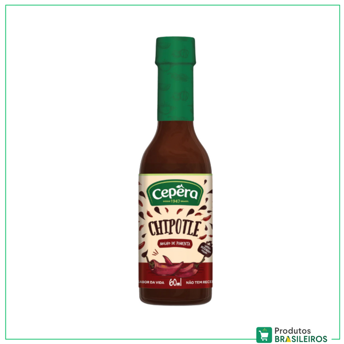 Molho de Pimenta Chipotle / Chipotle Pepper Sauce CÊPERA - 60ml - Produtos Brasileiros