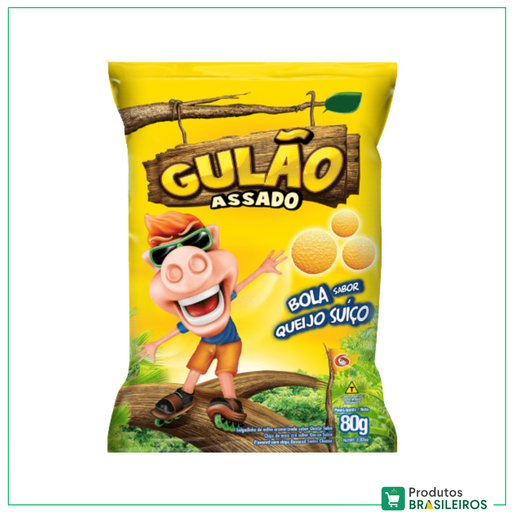 Salgadinho Sabor Queijo / Cheese Flavoured Crisp GULÃO - 80g - Produtos Brasileiros