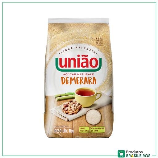 Açúcar Naturale Demarara / Natural Demerara Sugar UNIÃO - 1Kg - Produtos Brasileiros