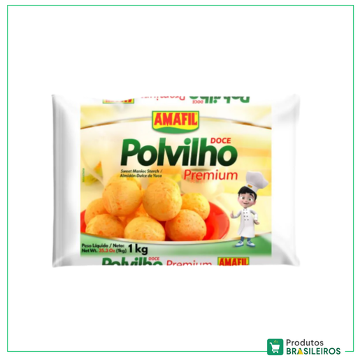 Polvilho Doce Premium / Premium Sweet Starch AMAFIL - 1Kg - Produtos Brasileiros