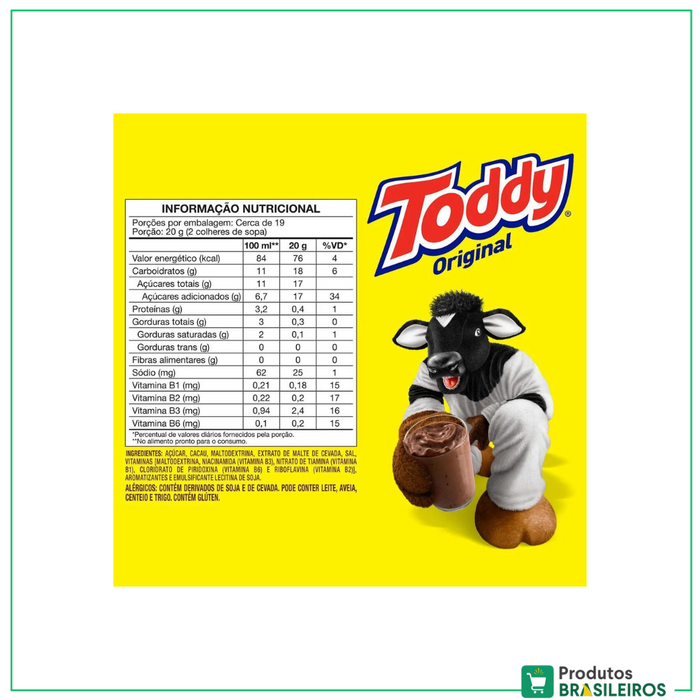 Achocolatado em Pó TODDY - 370g / TODDY Cocoa Powder - 370g