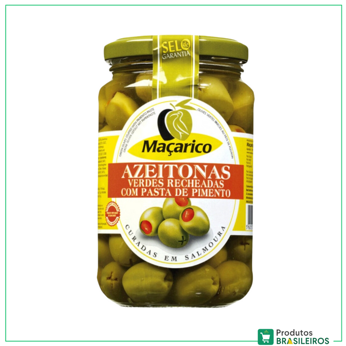 Azeitona Verde Recheada com Pimento / Green Olives Filled with Pepper MAÇARICO - 350g