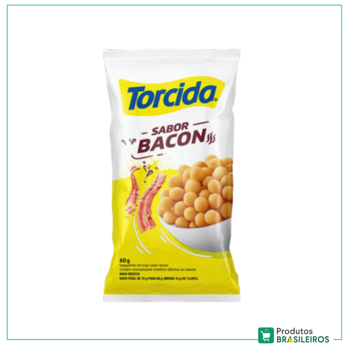 Salgadinho Sabor Bacon / Bacon Flavour TORCIDA  - 60g - Produtos Brasileiros