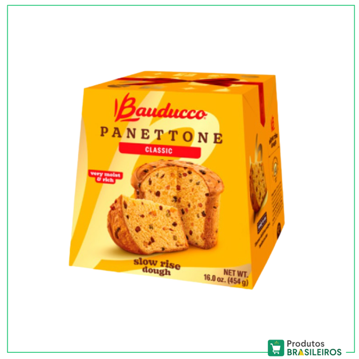 Panettone Clássico com Fruta / Classic Panettone with Fruit BAUDUCCO - 454g - Produtos Brasileiros