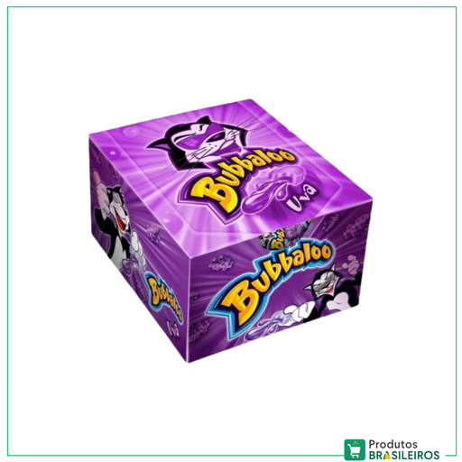 Chiclete de Uva / Grape Chewing Gum BUBBALOO - 300g - Produtos Brasileiros