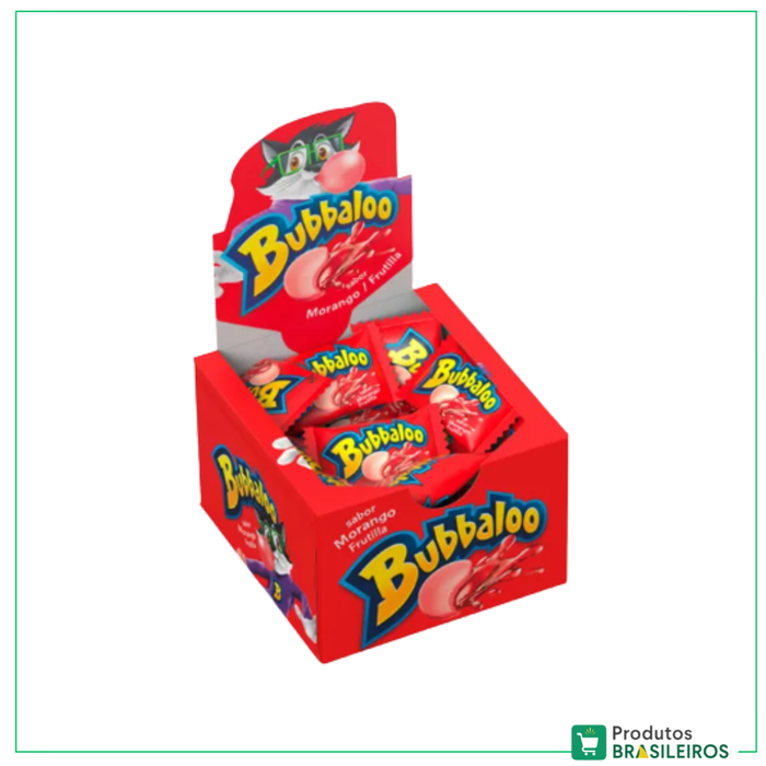 Chiclete de Morango / Strawberry Chewing Gum BUBBALOO - 300g