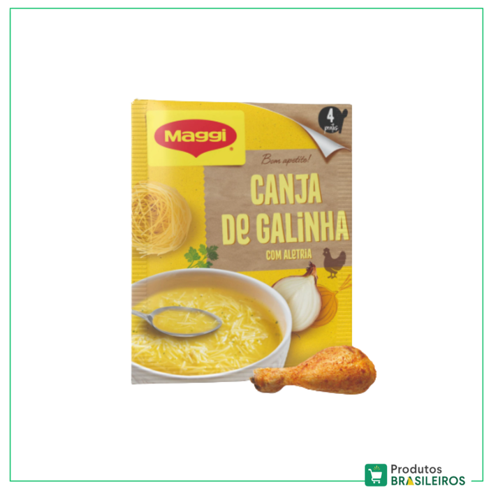 Canja de Galinha com Aletria / Chicken Soup with Capellini MAGGI - 82g - Produtos Brasileiros