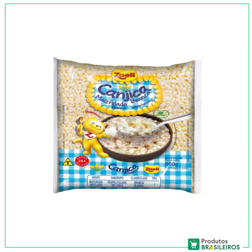 Canjica Branca / White Hominy ZAELI - 500g - Produtos Brasileiros
