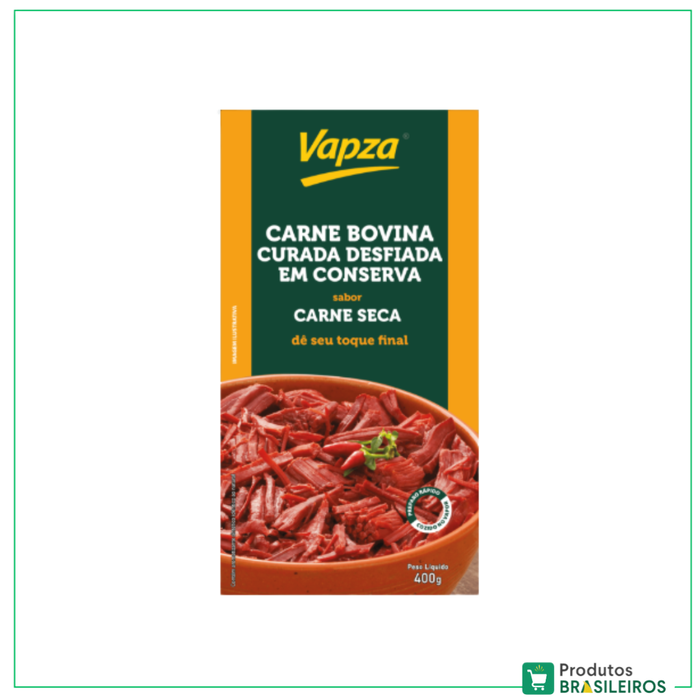 Carne Seca Desfiada / Shredded Jerked Beef VAPZA - 400g - Produtos Brasileiros