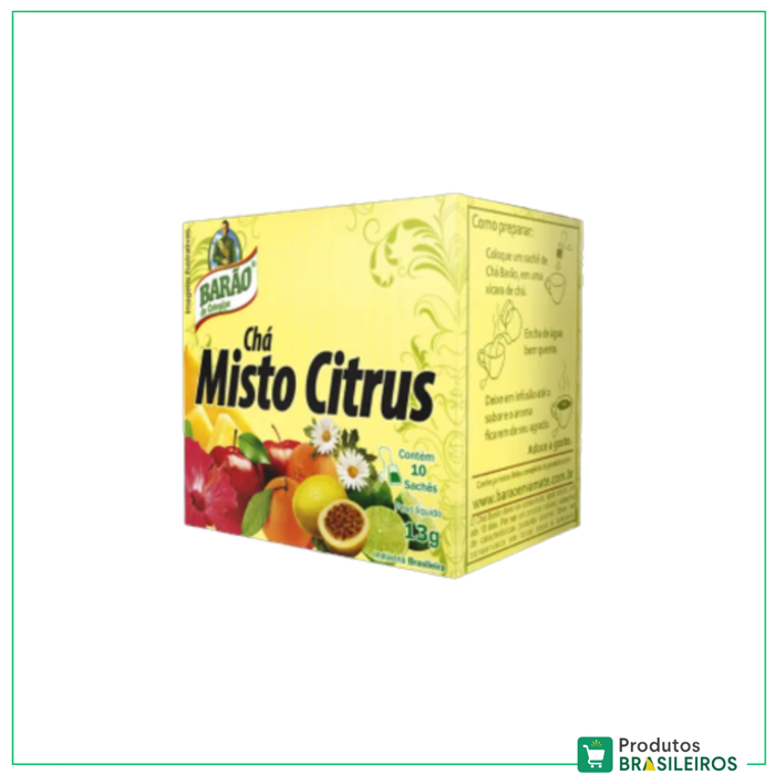 Chá Frutas Cítricas / Citrus Fruits Tea BARÃO - 13g - Produtos Brasileiros