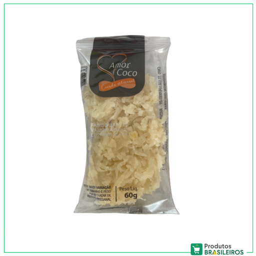 Cocada Artesanal / Coconut Candy AMOR COCO - 60g - Produtos Brasileiros