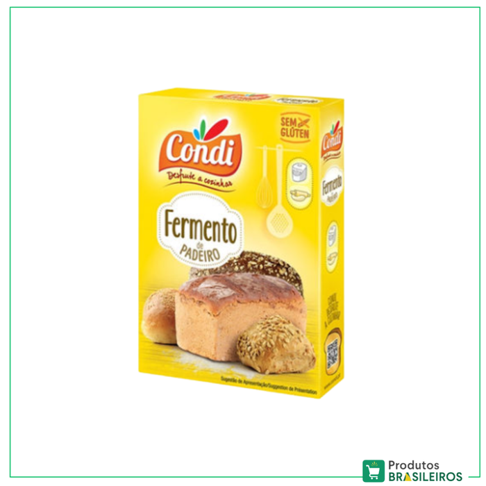 Fermento em Pó de Padeiro / Baker's Yeast CONDI - 4 x 11g - Produtos Brasileiros