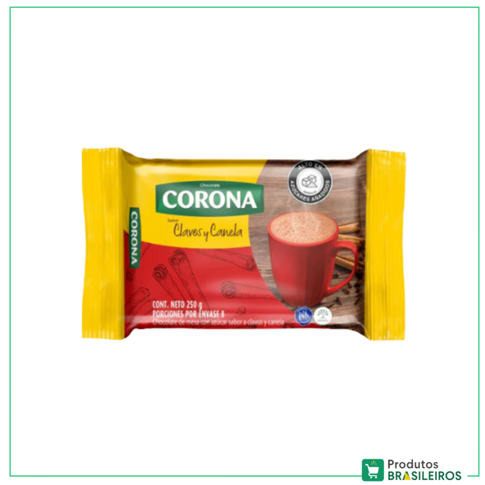 Achocolatado em Barra de Cravo e Canela / Hot Chocolate Bars with Clove and Cinnamon CORONA - 250g - Produtos Brasileiros