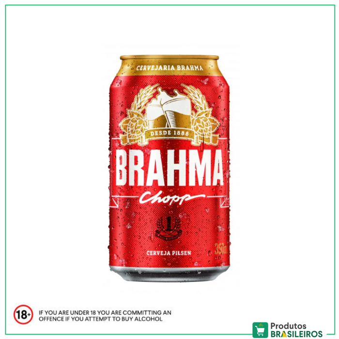 Cerveja Chopp Lata / Beer Chopp BRAHMA - 350ml