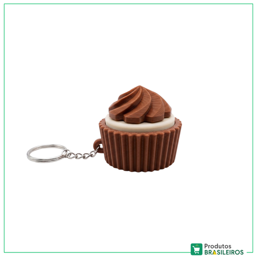 Chaveiro Cup Cake / Cup Cake Keychain (Premium Edition) BOOMING 3D - 1 Unidade - Produtos Brasileiros