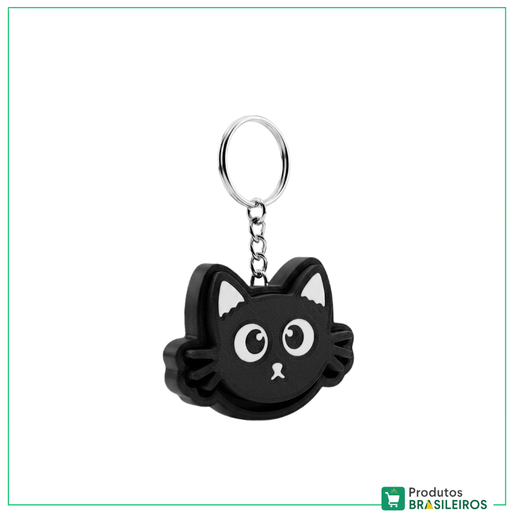 Chaveiro Gato Fofo / Cute Cat Keychain (Clicker Edition) BOOMING 3D - 1 Unidade - Produtos Brasileiros