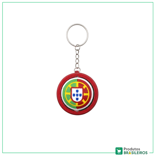 Chaveiro Giratório Portugal Futebol  / Portugal Football Spinner Keychain (Premium Edition) BOOMING 3D - 1 Unidade - Produtos Brasileiros