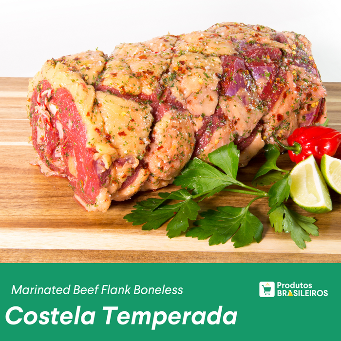 Costela Bovina Temperada / Marinated Beef Flank Boneless 