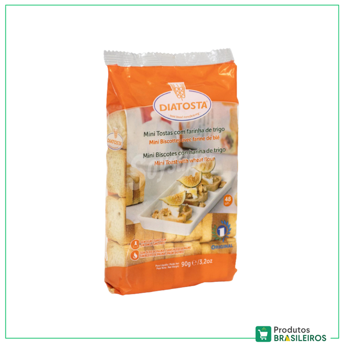Mini Tosta / Small Toast DIATOSTA - 90g - Produtos Brasileiros