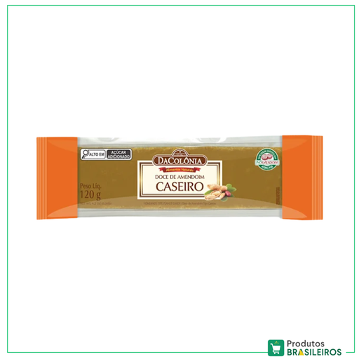 Doce de Amendoim Caseiro / Homemade Peanut Candy DA COLÔNIA - 120g - Produtos Brasileiros