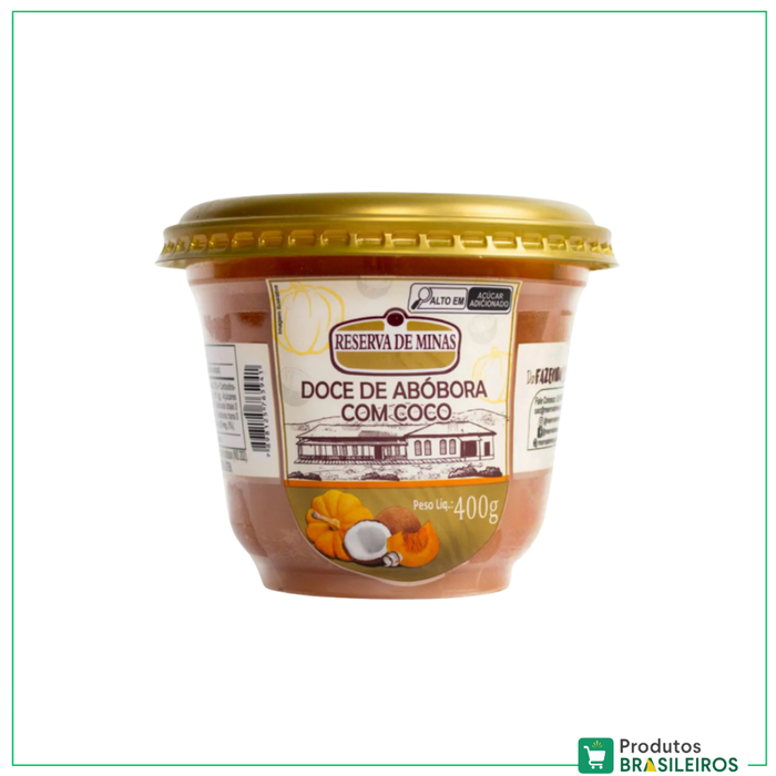 Doce de Abobora com Coco / Pumpkin and Coconut Dessert RESERVA DE MINAS  - 400g - Produtos Brasileiros