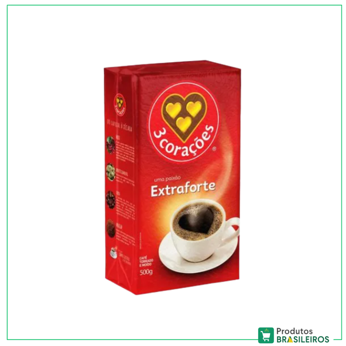 Café Extra Forte / Extra Strong Coffee 3 CORAÇÕES - 500g - Produtos Brasileiros