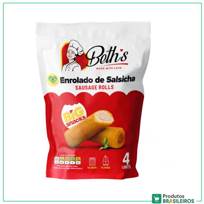 Enroladinho de Salsicha Congelado / Frozen Sausage Roll BETH'S - 4un