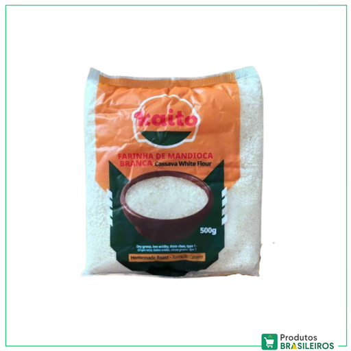 Farinha de Mandioca Branca / Raw Cassava Flour KAITO - 500g - Produtos Brasileiros