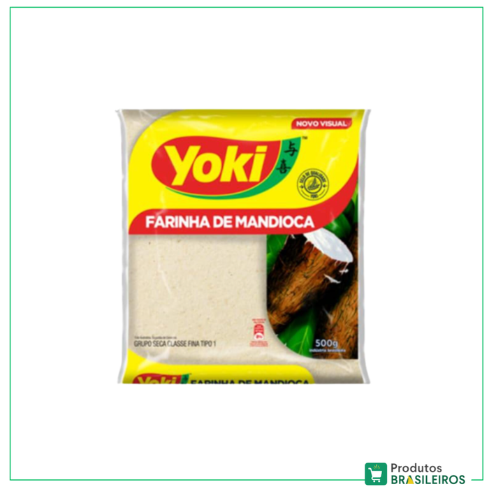 Farinha de Mandioca Crua / Cassava Flour YOKI - 500g - Produtos Brasileiros
