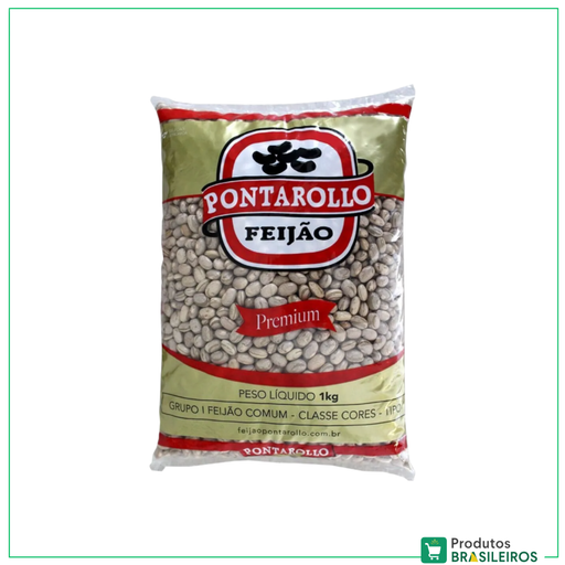 Feijão Carioca Premium / Premium Carioca Beans PONTAROLLO - 1kg - Produtos Brasileiros